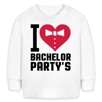 i love bachelor partys - Baby Organic Sweatshirt Baby Changer von Stanley/Stella - Weiß - Vorne