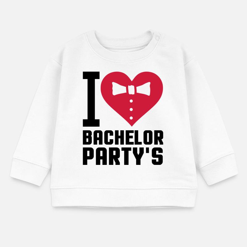 i love bachelor partys Baby Organic Sweatshirt Baby Changer von Stanley/Stella