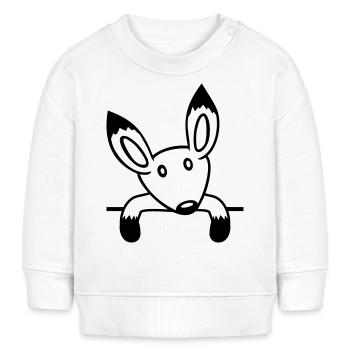 Fuchs Rotfuchs Hinter Zaun Mauer Wand Guckt Süß - Baby Organic Sweatshirt Baby Changer von Stanley/Stella - Weiß - Vorne