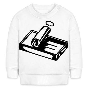schlichte geöffnete Konservendose - Baby Organic Sweatshirt Baby Changer von Stanley/Stella - Weiß - Vorne