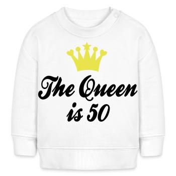 50 Geburtstag - Baby Organic Sweatshirt Baby Changer von Stanley/Stella - Weiß - Vorne