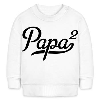 Papa - Sweat bébé bio Stanley/Stella - blanc - Devant