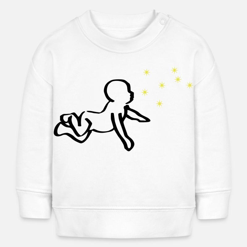 ReNaissance bébé noir Phoenix jaune - Sweat bébé bio Stanley/Stella - blanc