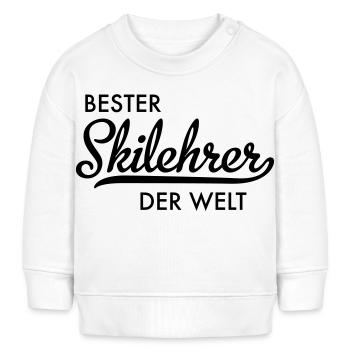 Bester Skilehrer - Baby Organic Sweatshirt Baby Changer von Stanley/Stella - Weiß - Vorne