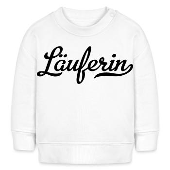 Läuferin - Baby Organic Sweatshirt Baby Changer von Stanley/Stella - Weiß - Vorne