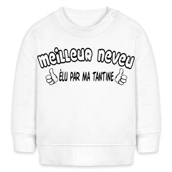 MEILLEUR neveu - Sweat bébé bio Stanley/Stella - blanc - Devant