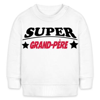 Super-Opa - Baby Organic Sweatshirt Baby Changer von Stanley/Stella - Weiß - Vorne