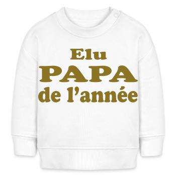 ZUM VATER DES JAHRES GEWÄHLT - Baby Organic Sweatshirt Baby Changer von Stanley/Stella - Weiß - Vorne