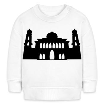 moschee silhouette - Baby Organic Sweatshirt Baby Changer von Stanley/Stella - Weiß - Vorne