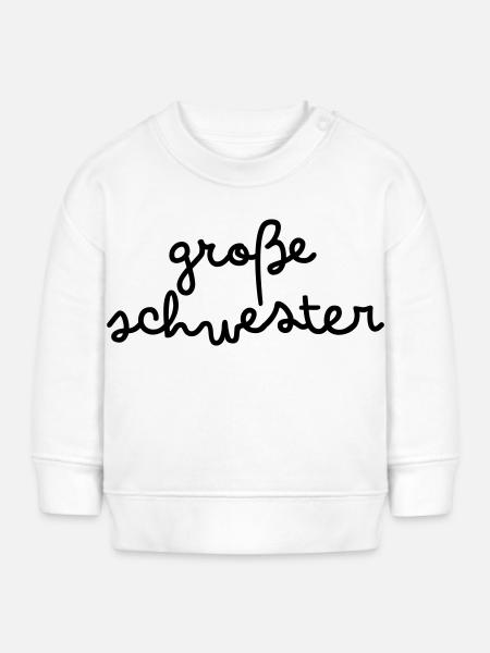 Große Schwester - Baby Organic Sweatshirt Baby Changer von Stanley/Stella - Weiß