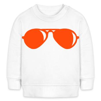 lunettes de soleil - Sweat bébé bio Stanley/Stella - blanc - Devant
