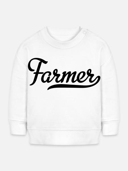 Landwirt - Baby Organic Sweatshirt Baby Changer von Stanley/Stella - Weiß