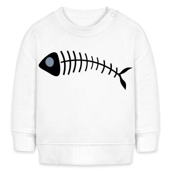 Sternzeichen Fisch - Baby Organic Sweatshirt Baby Changer von Stanley/Stella - Weiß - Vorne