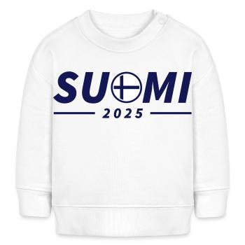 Finnland 2025 Suomi - Baby Organic Sweatshirt Baby Changer von Stanley/Stella - Weiß - Vorne