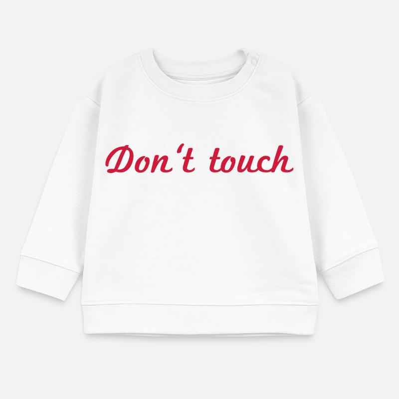 Do not touch red Baby Organic Sweatshirt Baby Changer von Stanley/Stella