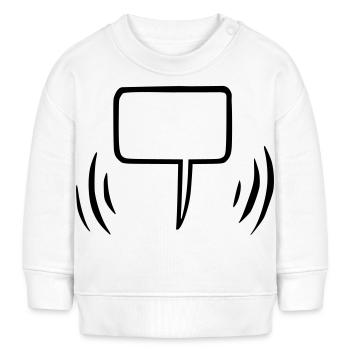 Sprechblase leer - Baby Organic Sweatshirt Baby Changer von Stanley/Stella - Weiß - Vorne