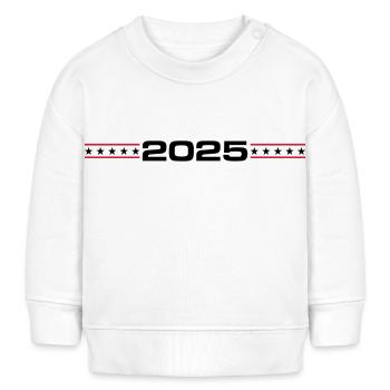 2025 Jahr - Baby Organic Sweatshirt Baby Changer von Stanley/Stella - Weiß - Vorne