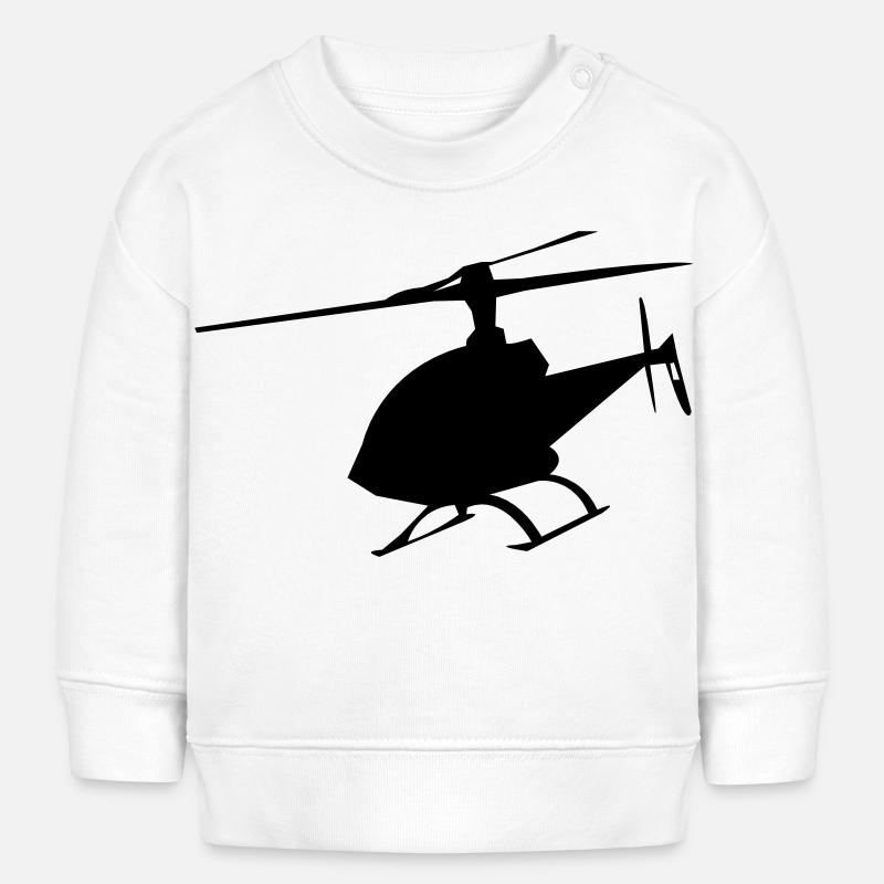 hélicoptère - Sweat bébé bio Stanley/Stella - blanc