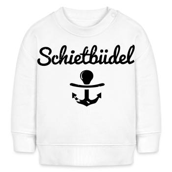 Schietbüdel anker Baby Hamburg Norddeutsch lustig - Baby Organic Sweatshirt Baby Changer von Stanley/Stella - Weiß - Vorne