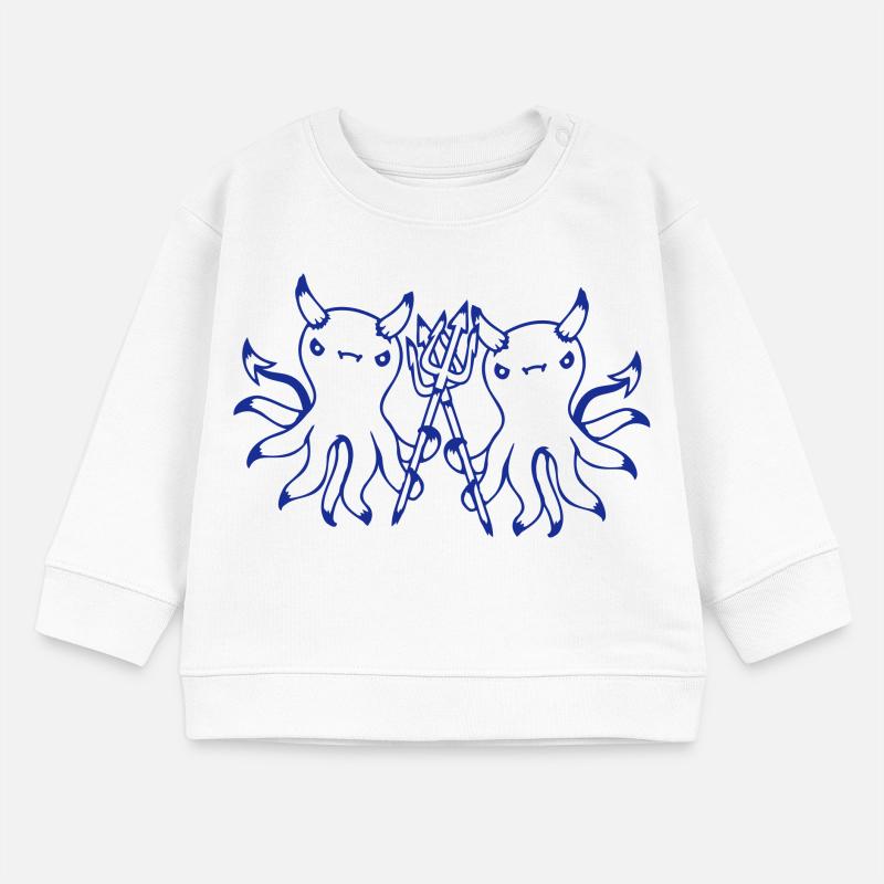 2 Octopus Devil Hell Team Friends Satan Evil Cute Sweat bébé bio Stanley/Stella