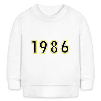 1986 Année Anniversaire - Sweat bébé bio Stanley/Stella - blanc - Devant