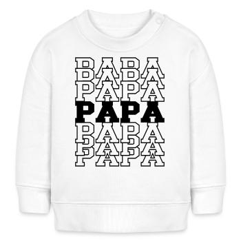 Papa - Baby Organic Sweatshirt Baby Changer von Stanley/Stella - Weiß - Vorne