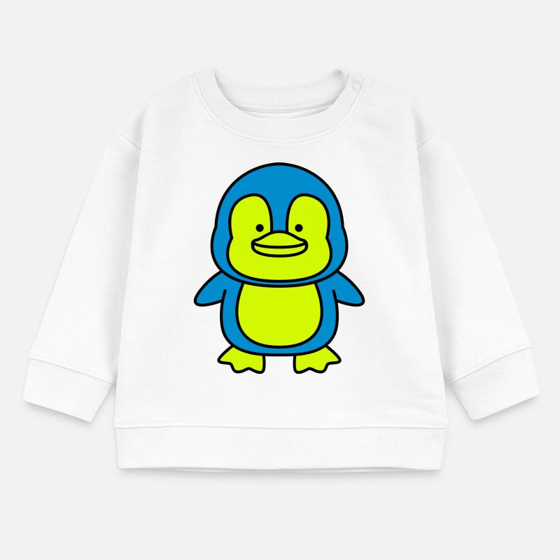 Bande dessinée pingouin Sweat bébé bio Stanley/Stella