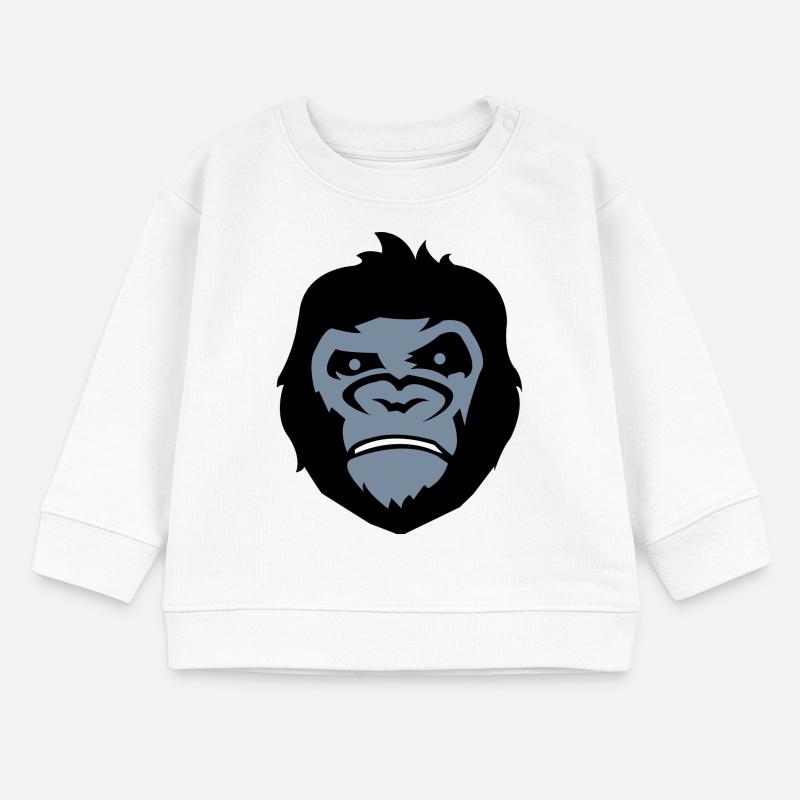 gorilla face Baby Organic Sweatshirt Baby Changer von Stanley/Stella