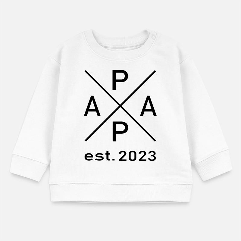 Papa est. 2023 Baby Organic Sweatshirt Baby Changer von Stanley/Stella