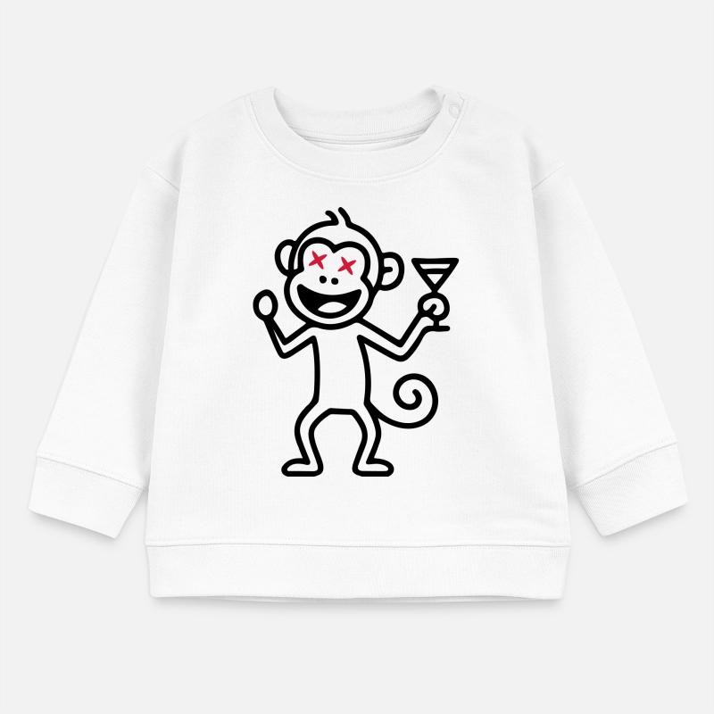 Monkey Party Funny Baby Sweatshirt by Stanley/Stella