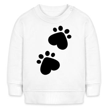Paws - Baby Sweatshirt by Stanley/Stella - white - Front