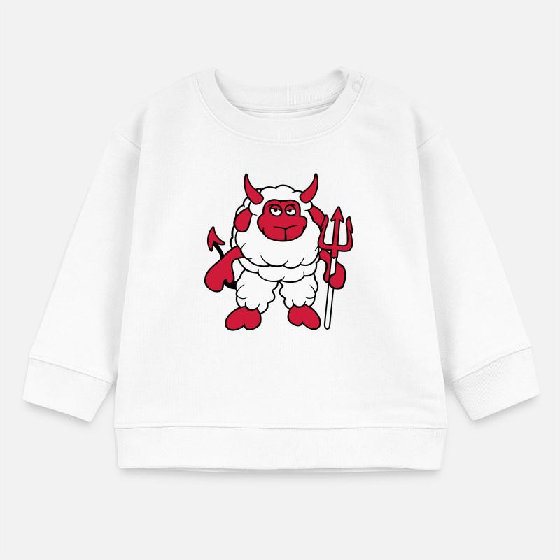 Sheep Devil Satan Hell Evil Trident Horns Cool Baby Sweatshirt by Stanley/Stella