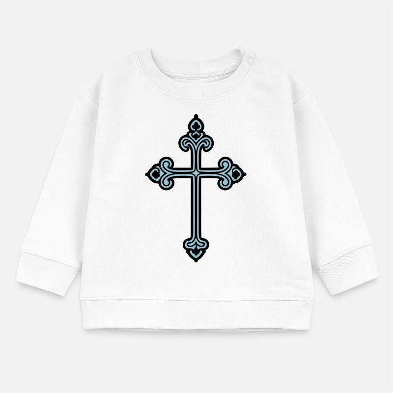 Kreuz Zeichen Glaube Baby Organic Sweatshirt Baby Changer von Stanley/Stella