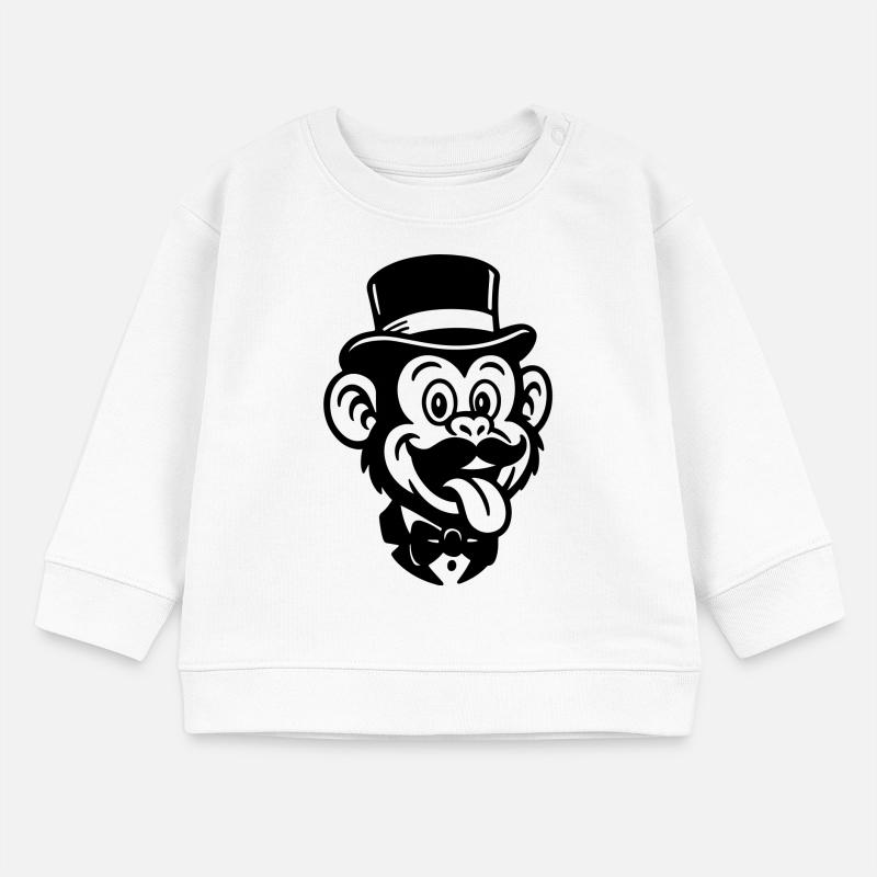 Bande dessinée Monkey Groom Sweat bébé bio Stanley/Stella