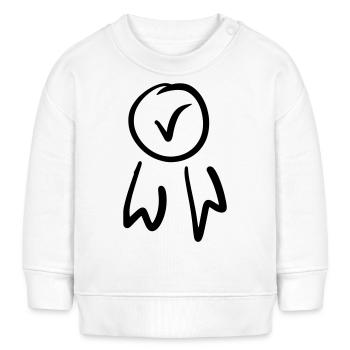 Check / erledigt Abzeichen, Häkchen Emblem, Orden. - Baby Organic Sweatshirt Baby Changer von Stanley/Stella - Weiß - Vorne