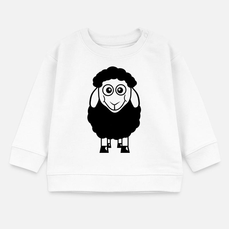 Schwarzes Schaf Klein Süß Niedlich Lamm Cool Comic Baby Organic Sweatshirt Baby Changer von Stanley/Stella
