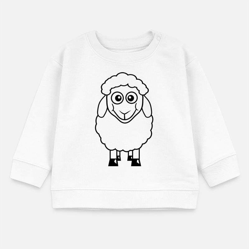 Schaf Baby Steht Süß Niedlich Lamm Kind Cool Comic Baby Organic Sweatshirt Baby Changer von Stanley/Stella