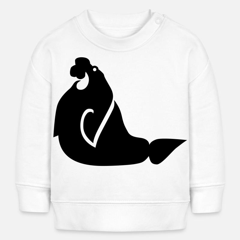 Morse 01 - Sweat bébé bio Stanley/Stella - blanc
