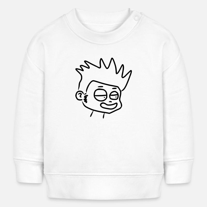Laughing Comic Kid - Baby Sweatshirt by Stanley/Stella - white