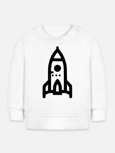 Rakete - Baby Organic Sweatshirt Baby Changer von Stanley/Stella - Weiß