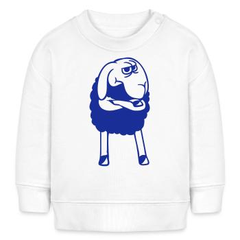 Mouton noir bras croisés insulté aigre - Sweat bébé bio Stanley/Stella - blanc - Devant