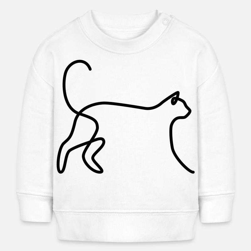 Cat 03 - Sweat bébé bio Stanley/Stella - blanc