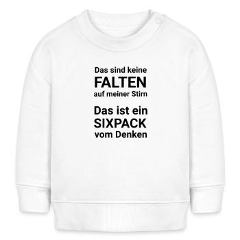 Spruch Das sind keine Falten auf meiner Stirn - Baby Organic Sweatshirt Baby Changer von Stanley/Stella - Weiß - Vorne