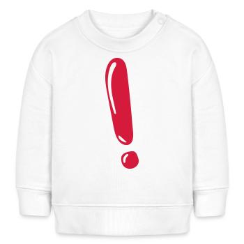 Achtung, Warnung, Aufpassen - Baby Organic Sweatshirt Baby Changer von Stanley/Stella - Weiß - Vorne