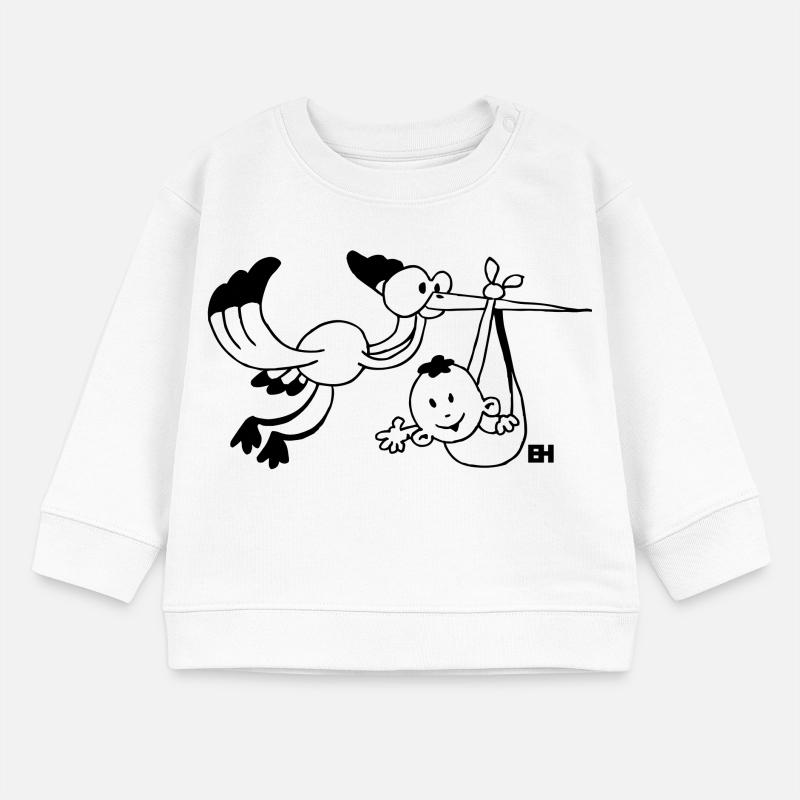 Der Storch bringt die Babys. Baby Organic Sweatshirt Baby Changer von Stanley/Stella