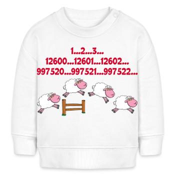 Compter les moutons - Sweat bébé bio Stanley/Stella - blanc - Devant
