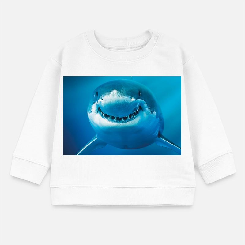 Smiling Shark Underwater Baby Sweatshirt by Stanley/Stella