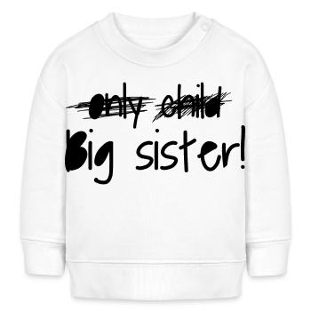 Große Schwester - Baby Organic Sweatshirt Baby Changer von Stanley/Stella - Weiß - Vorne