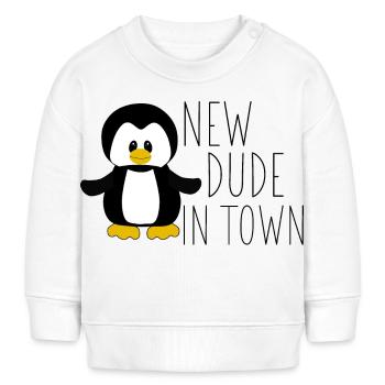 New Dude in Town - Baby Organic Sweatshirt Baby Changer von Stanley/Stella - Weiß - Vorne