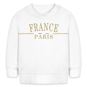 FRANCE Paris drapeau - Sweat bébé bio Stanley/Stella - blanc - Devant